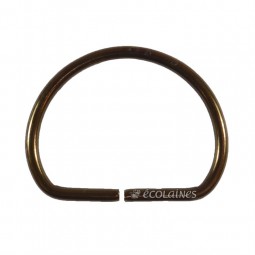 Boucle demi ronde 40 mm bronze