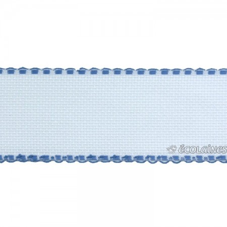 Bande à broder aïda 5 cm bleu Bande à broder aïda 5 cm bleu