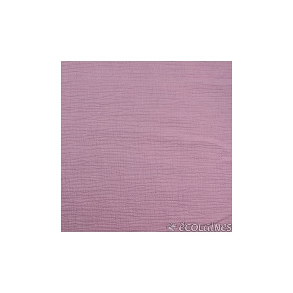 Tissu double gaze - Rose bonbon