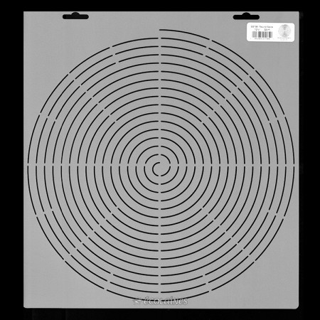 Stencil de patchwork - Round spiral