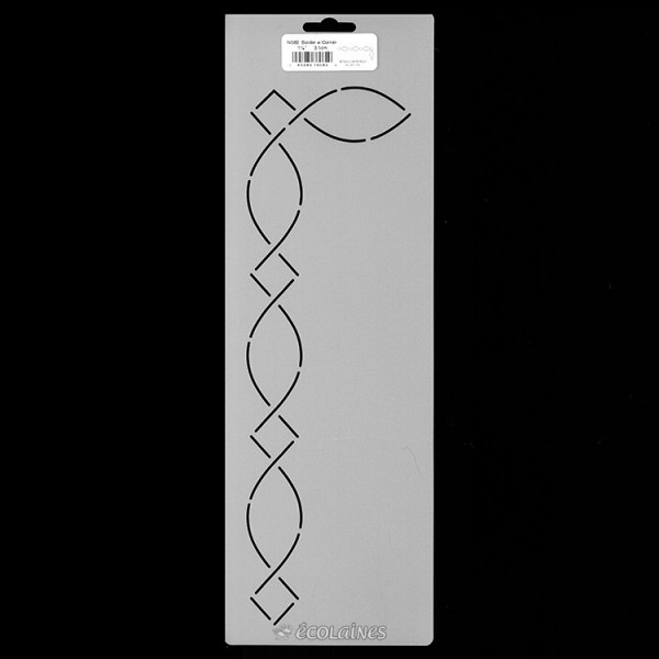 Stencil de patchwork - Diamond border (avec coin)