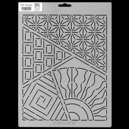 Stencil de patchwork - Sashiko sampler