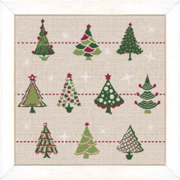 Fiche de broderie Lilipoints : Sapins de Noël
