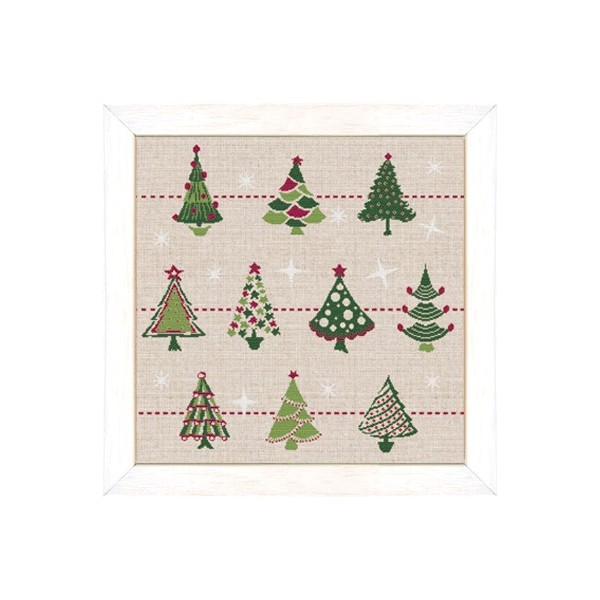 Fiche de broderie Lilipoints : Sapins de Noël