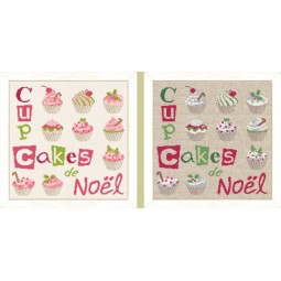 Fiche de broderie Lilipoints : Cupcakes de Noël
