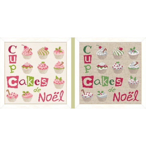 Fiche de broderie Lilipoints : Cupcakes de Noël
