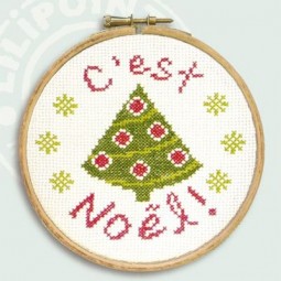 Mini-kit de broderie Lilipoints : C'est Noël