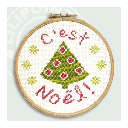 Mini-kit de broderie Lilipoints : C'est Noël Mini-kit de broderie Lilipoints : C'est Noël