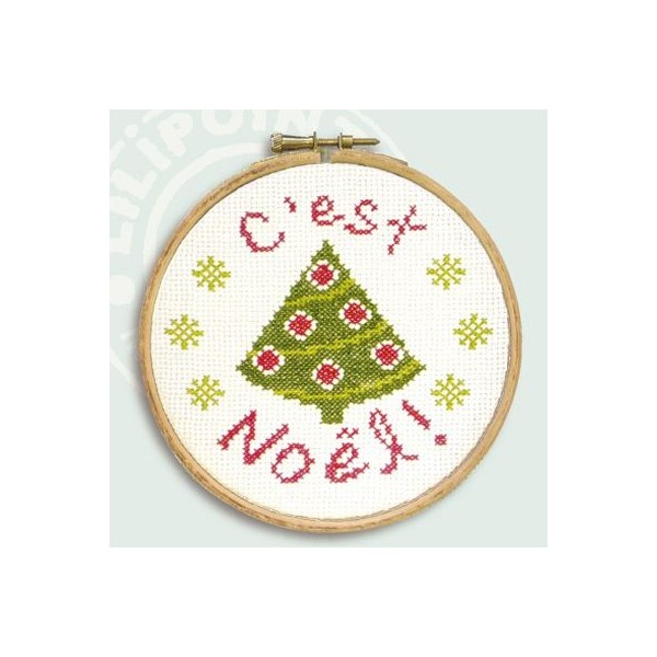 Mini-kit de broderie Lilipoints : C'est Noël