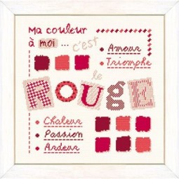 Fiche de broderie Lilipoints : Ma couleur à moi c'est le Rouge