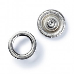 Boutons pression Jersey 10 mm Argent