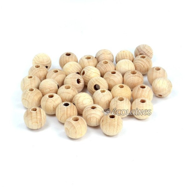 Perles de bois 10 mm