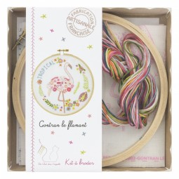 Kit de broderie - Gontran le flamant