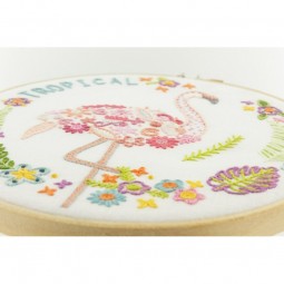 Kit de broderie - Gontran le flamant