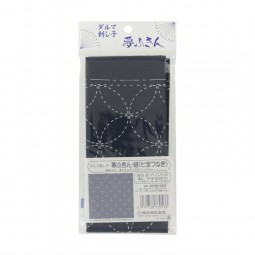 Coupon tissu sashiko préimprimé navy - Shippou tsunagi