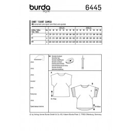 Patron Burda 6445 - T-shirt