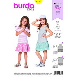 Patron Burda 9341 - Robe à bretelles pour enfant