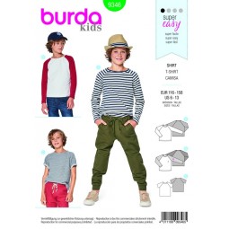 Patron Burda 9346 - Tee-shirt manches raglan pour enfant