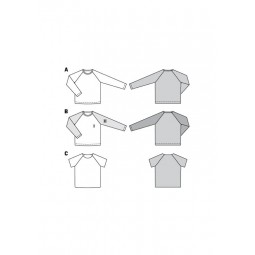 Patron Burda 9346 - Tee-shirt manches raglan pour enfant