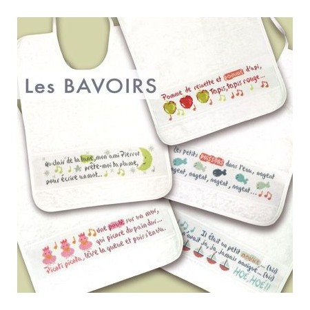 Fiche de broderie Lilipoints : Les bavoirs