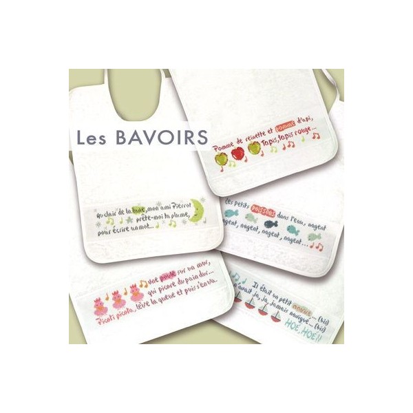 Fiche de broderie Lilipoints : Les bavoirs