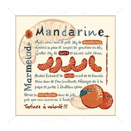 Fiche de broderie Lilipoints : Marmelade de mandarine