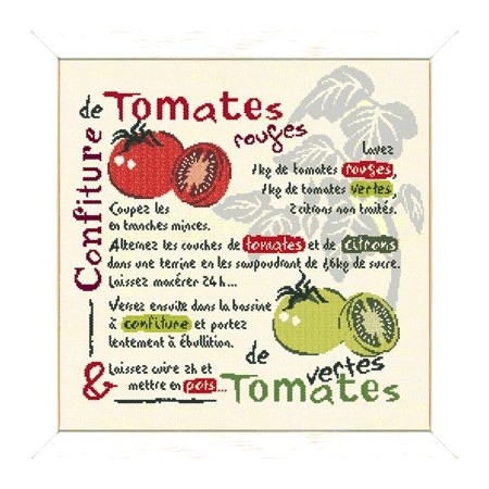 Fiche de broderie Lilipoints : Confiture de tomates