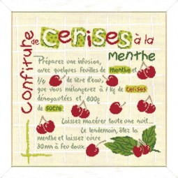 Fiche de broderie Lilipoints : Confiture de cerises