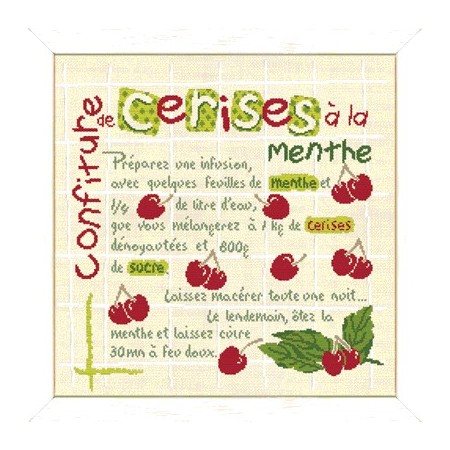 Fiche de broderie Lilipoints : Confiture de cerises