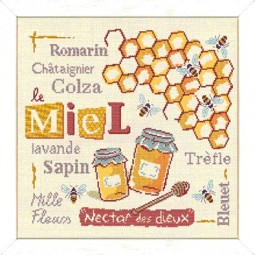 Fiche de broderie Lilipoints : Le miel