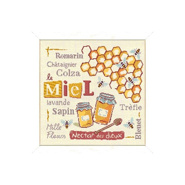 Fiche de broderie Lilipoints : Le miel