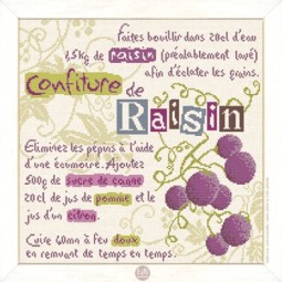 Fiche de broderie Lilipoints : Confiture de raisin