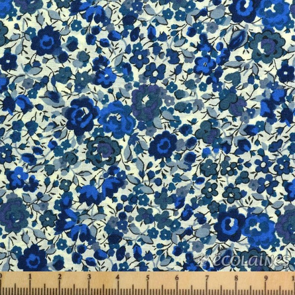 Tissu Liberty Emma and georgina bleu