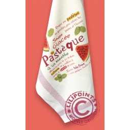 Fiche de broderie Lilipoints : Soupe glacée de pastèque à la menthe