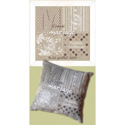 Fiche de broderie Lilipoints : M comme Mariage