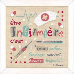 Fiche de broderie Lilipoints : Être infirmière c'est