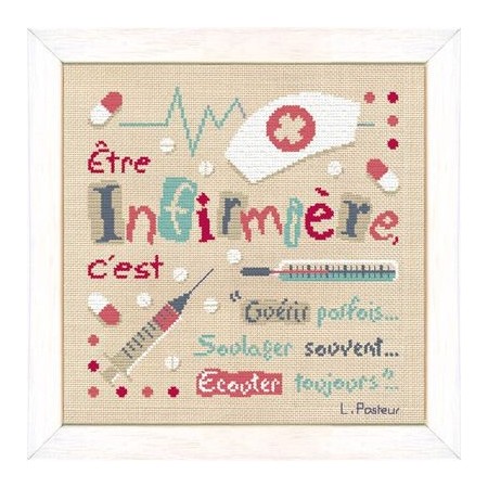 Fiche de broderie Lilipoints : Être infirmière c'est Fiche de broderie Lilipoints : Être infirmière c'est