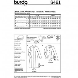 Patron Burda 6461 - Manteau - Veste