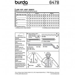 Patron Burda 6478 - Blouson