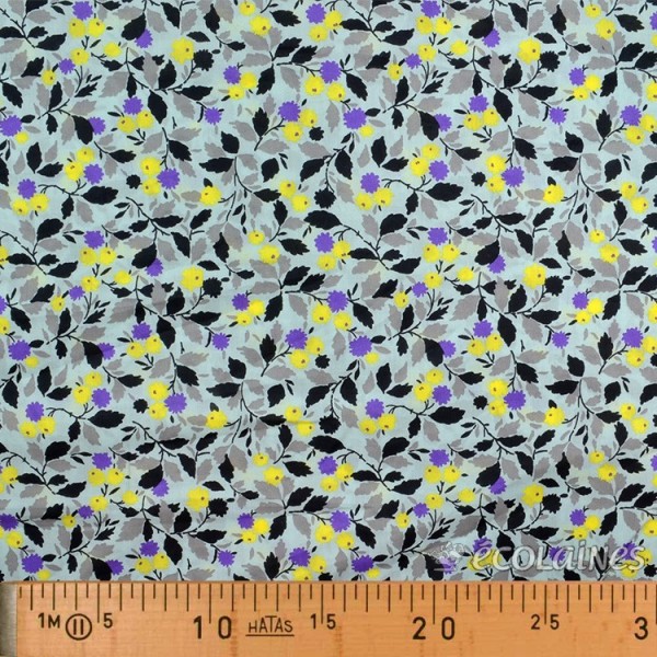 Tissu Liberty Andrea jaune violet