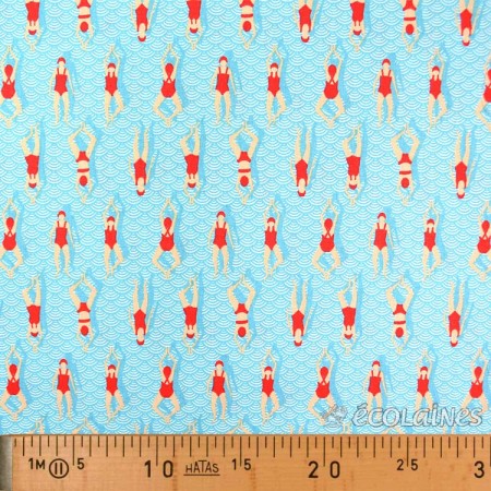 Tissu coton - Swimming pool