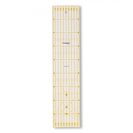 Règle De Patchwork Bohin France 10x2 Cm - En Acrylique Transparent, Marquages Centimètres Noir/fluo, Précision Pour Quilting - 5