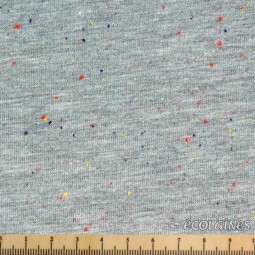 Tissu jersey sweat - Gris moucheté
