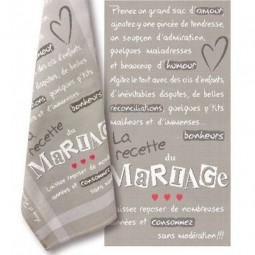 Fiche de broderie Lilipoints : Torchon La recette du mariage