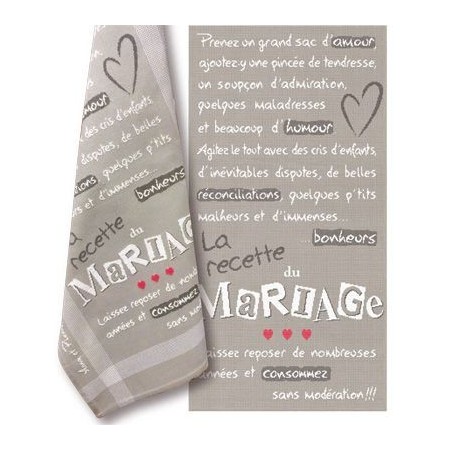 Fiche de broderie Lilipoints : Torchon La recette du mariage Fiche de broderie Lilipoints : Torchon La recette du mariage