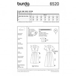Patron Burda 6520 - Robe chemisier