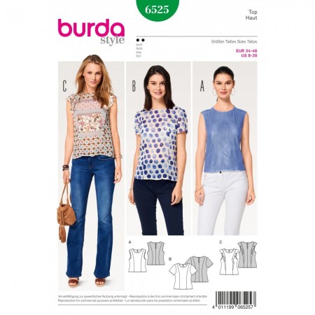 Patron Burda 6525 - Top