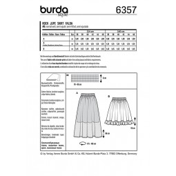 Patron Burda 6357 - Jupe froncée