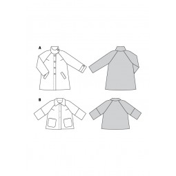 Patron Burda 6372 - Veste manches raglans