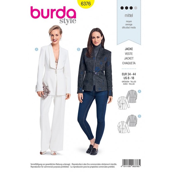 Patron Burda 6376 - Blazer